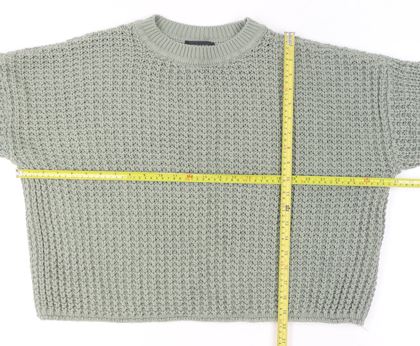 Womens UK Size M New Look Green Pullover Jumper