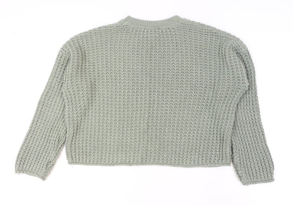 Womens UK Size M New Look Green Pullover Jumper