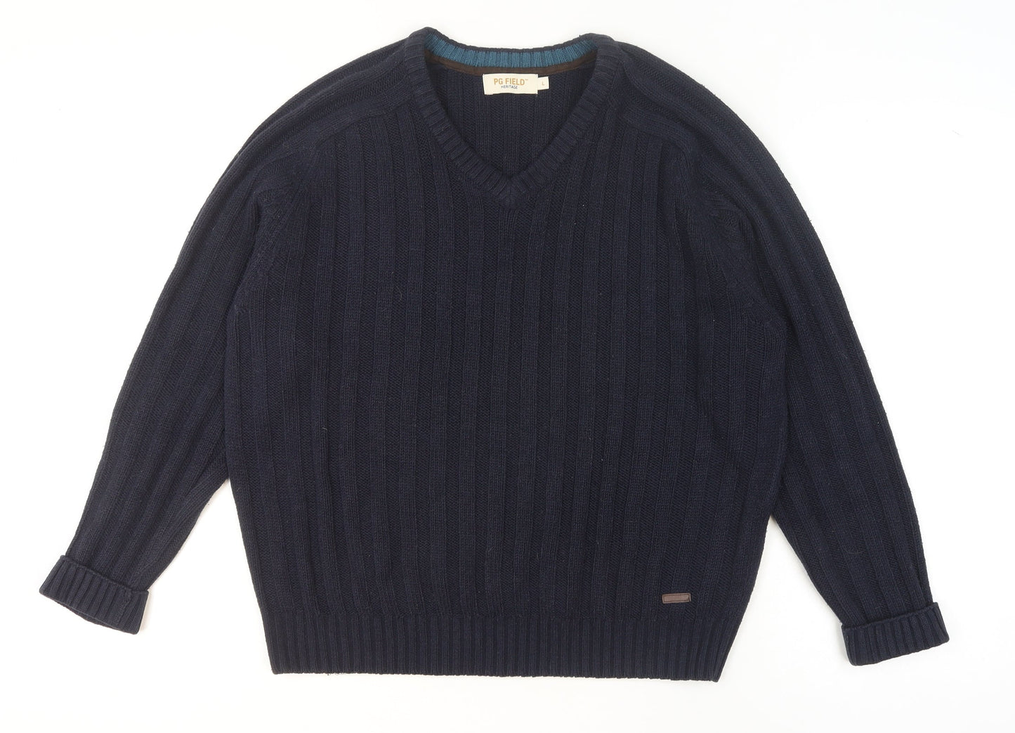 Mens UK Size L PG Field Blue Pullover Jumper