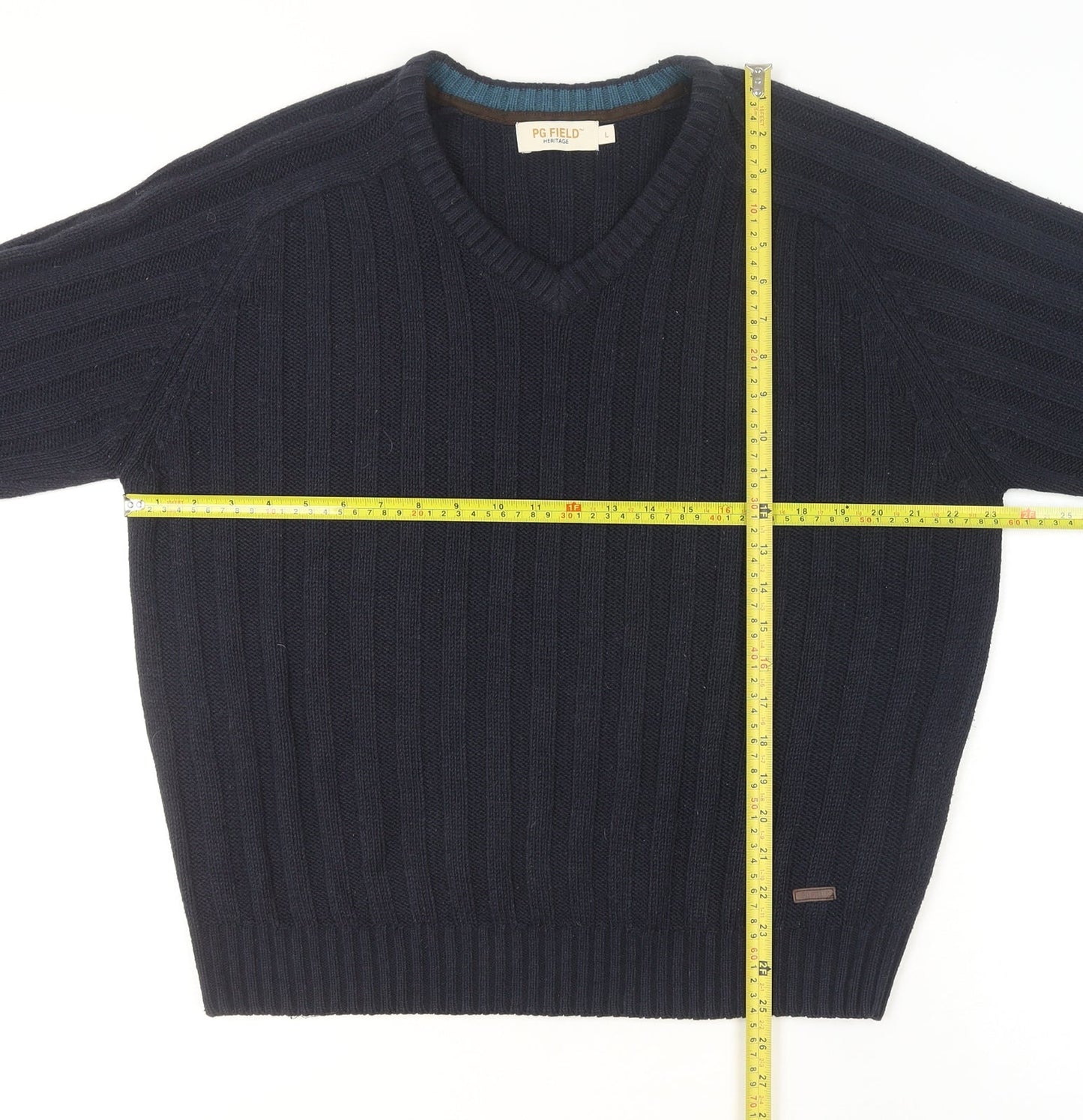 Mens UK Size L PG Field Blue Pullover Jumper