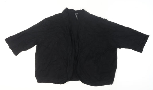 Womens UK Size M Capsule Black Cardigan Jumper