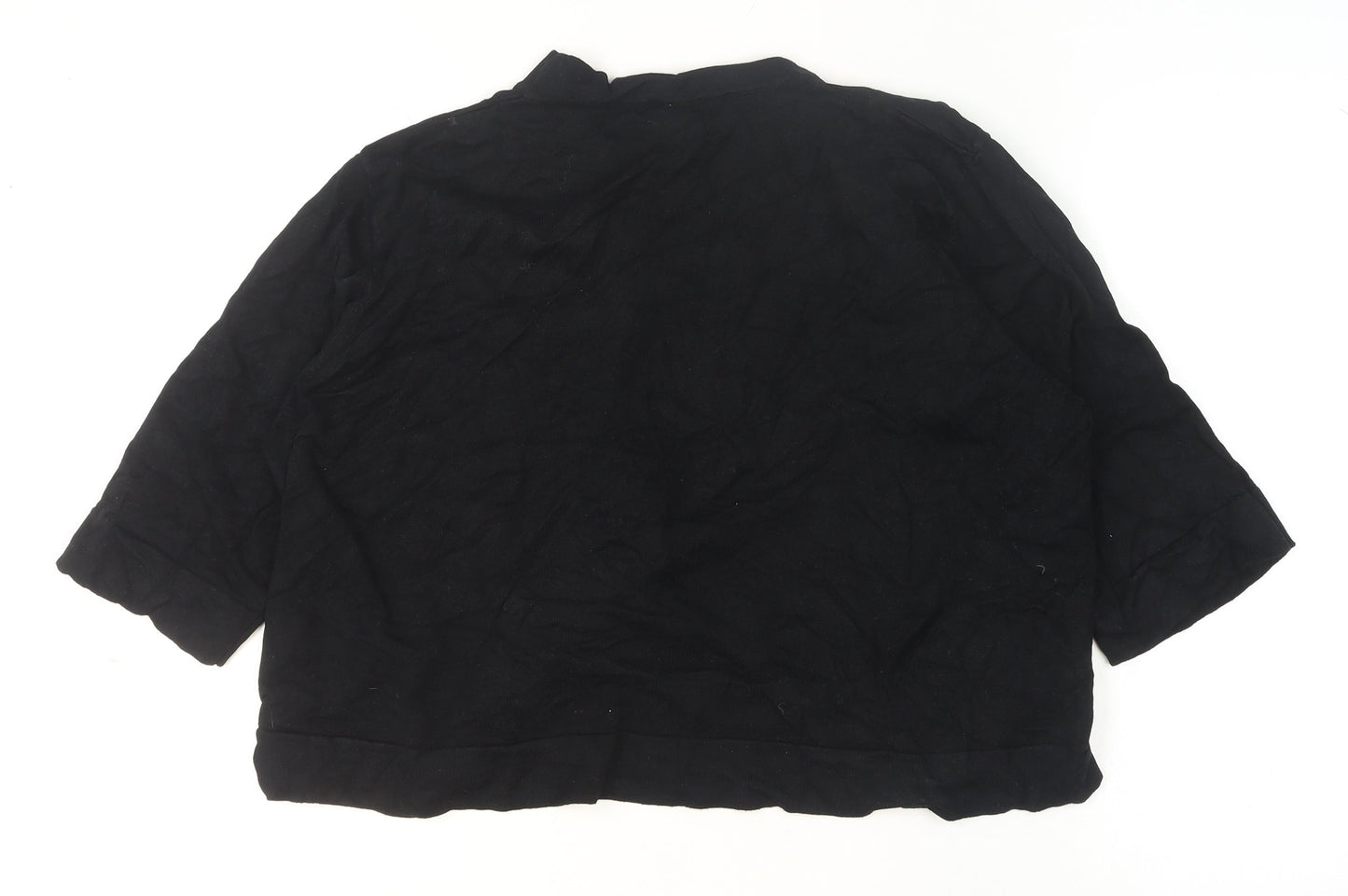 Womens UK Size M Capsule Black Cardigan Jumper