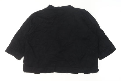 Womens UK Size M Capsule Black Cardigan Jumper