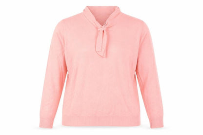 Front view of Honor Millburn at EWM Women's Pink 14/16 Long Sleeve Knit Jumper