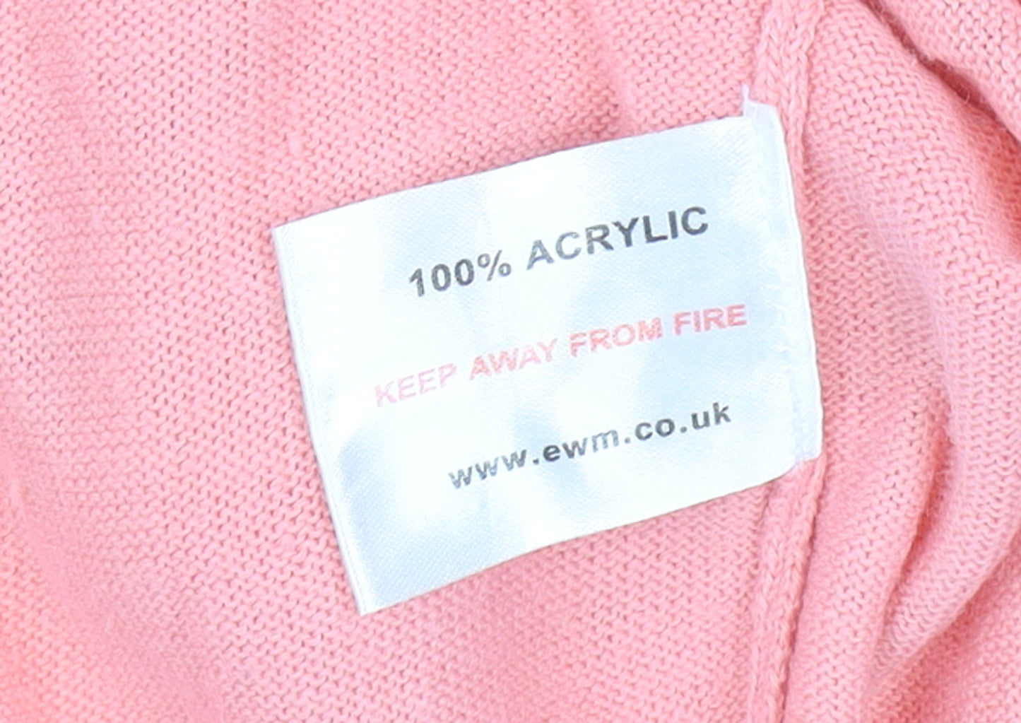 Womens UK Size 14/16 Honor Millburn at EWM Pink Pullover Jumper