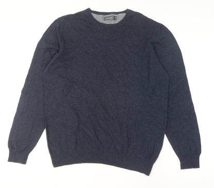 Mens UK Size L Samuel Windsor Blue Pullover Jumper