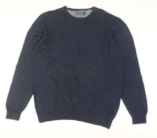 Mens UK Size L Samuel Windsor Blue Pullover Jumper