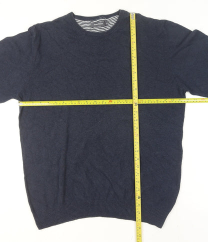 Mens UK Size L Samuel Windsor Blue Pullover Jumper