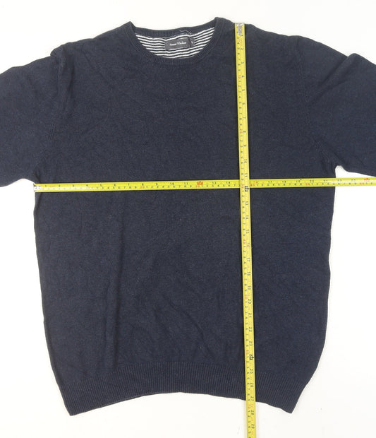 Mens UK Size L Samuel Windsor Blue Pullover Jumper