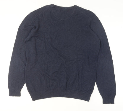Mens UK Size L Samuel Windsor Blue Pullover Jumper