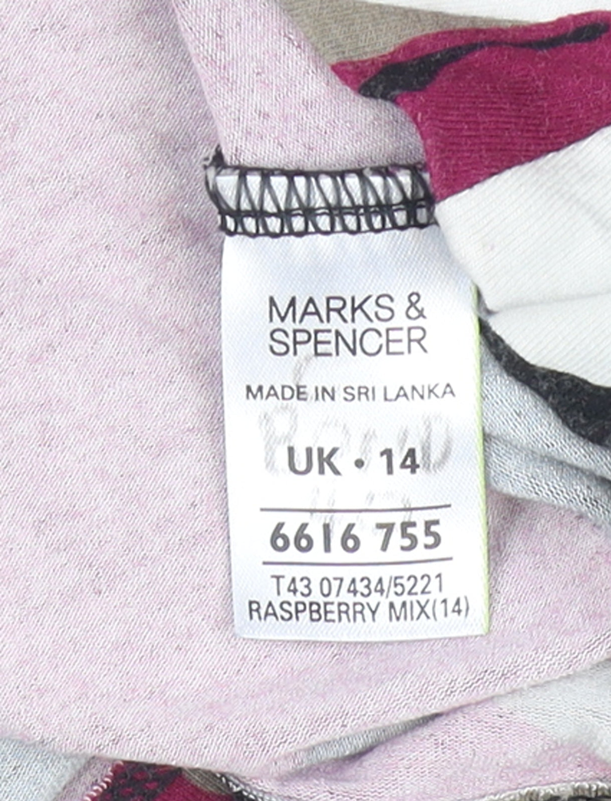Womens UK Size 14 Marks and Spencer Multicoloured Tunic Blouse