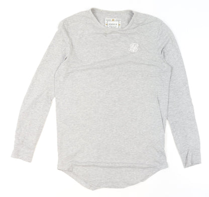 Womens UK Size XS SikSilk Grey Jersey T-Shirt
