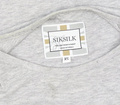Womens UK Size XS SikSilk Grey Jersey T-Shirt