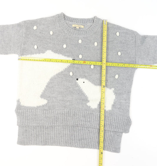 Womens UK Size 10 NEXT Grey Pullover Jumper