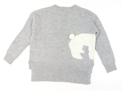 Womens UK Size 10 NEXT Grey Pullover Jumper