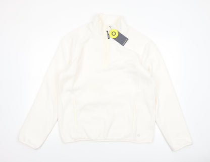 Marks and Spencer Boys Ivory Fleece 1/4 Zip Sweatshirt 15-16 Years