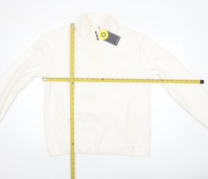 Marks and Spencer Boys Ivory Fleece 1/4 Zip Sweatshirt 15-16 Years
