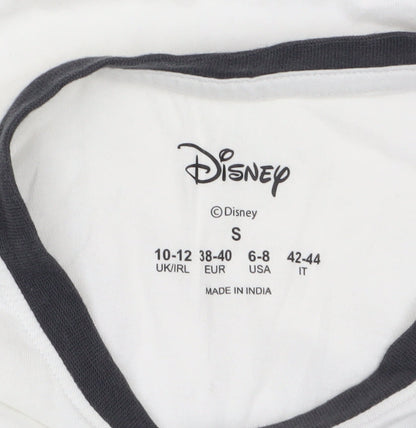 Disney Women's White Mickey Mouse T-Shirt Nightshirt Size 10-12 Cotton
