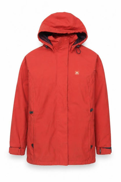 Trespass Men's Red Waterproof Windproof Hooded Parka Jacket Size M