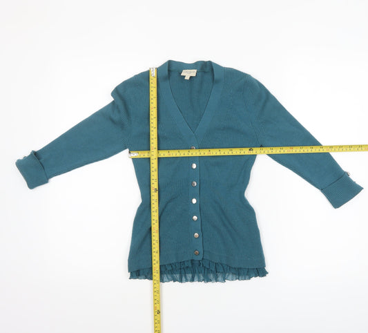 Womens UK Size S Karen Millen Green Cardigan Jumper