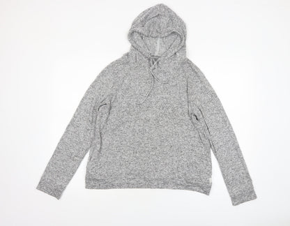 FatFace Womens Grey Long Sleeve Hooded Lounge Top UK 12
