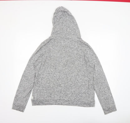 FatFace Womens Grey Long Sleeve Hooded Lounge Top UK 12