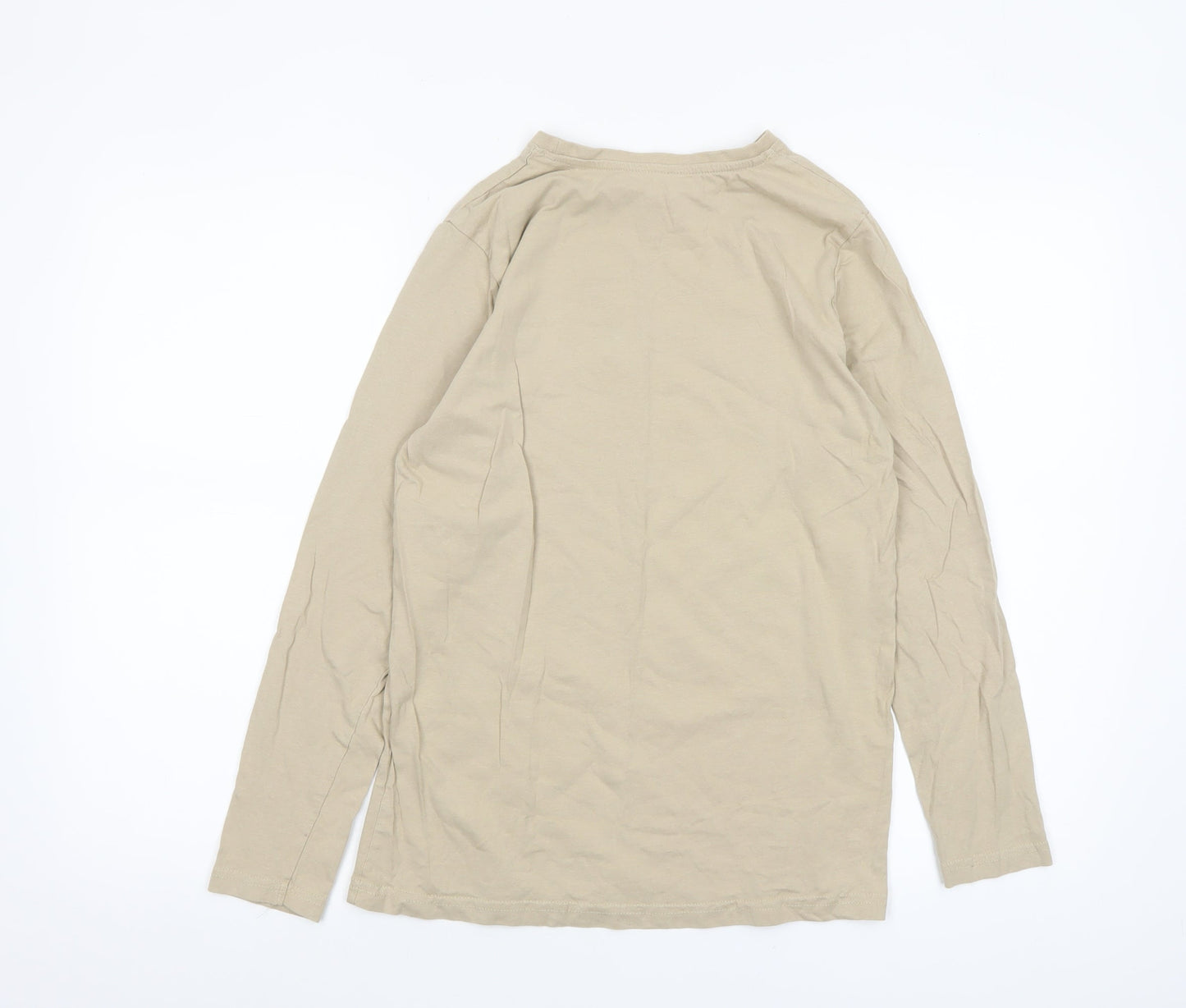 Boys UK Size 12-13 Years Primark Beige Basic T-Shirt