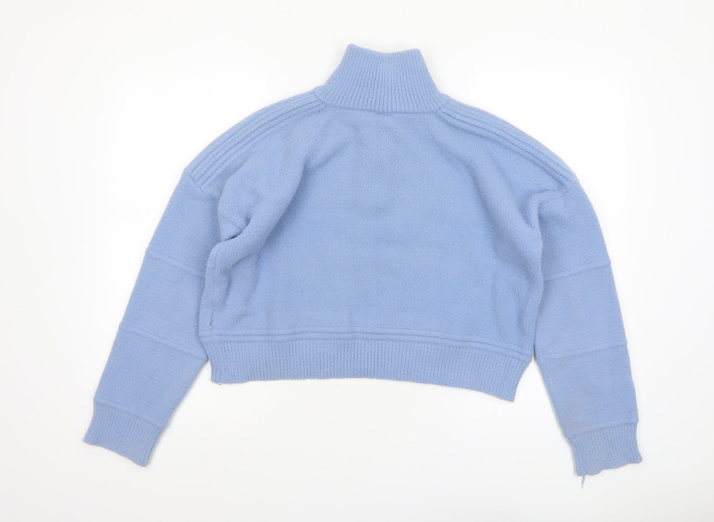 Womens UK Size S iets frans... Blue Half Zip Jumper