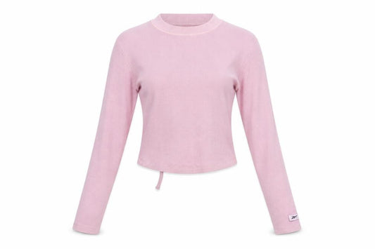 Womens UK Size S Reebok Pink Cropped T-Shirt