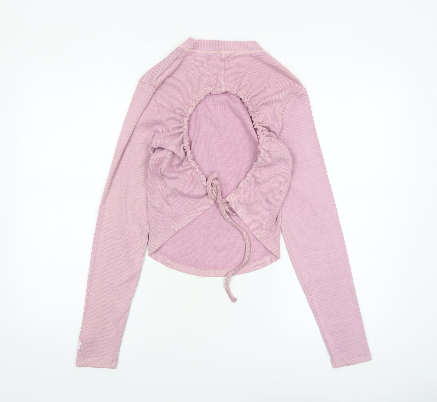 Womens UK Size S Reebok Pink Cropped T-Shirt