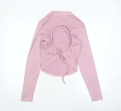 Womens UK Size S Reebok Pink Cropped T-Shirt