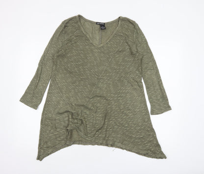 Womens UK Size 14 DKNY Jeans Green Tunic Jumper