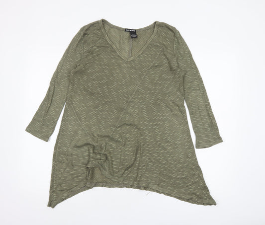 Womens UK Size 14 DKNY Jeans Green Tunic Jumper