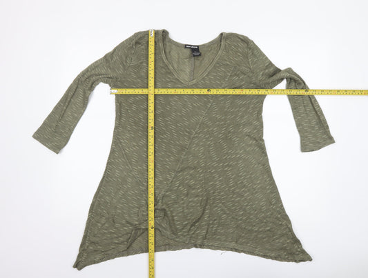 Womens UK Size 14 DKNY Jeans Green Tunic Jumper