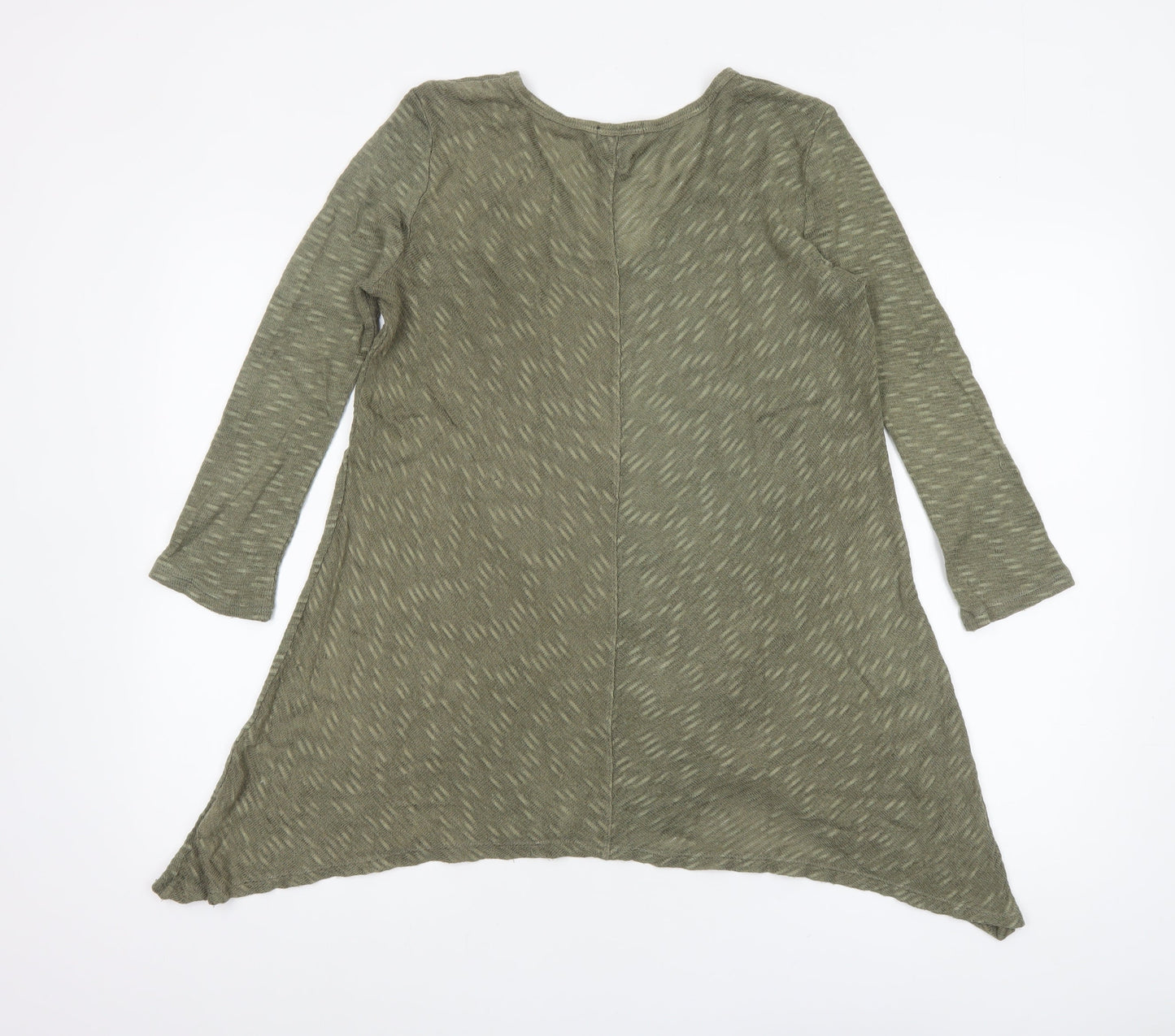 Womens UK Size 14 DKNY Jeans Green Tunic Jumper