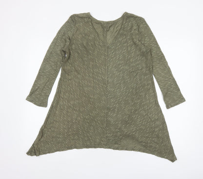 Womens UK Size 14 DKNY Jeans Green Tunic Jumper