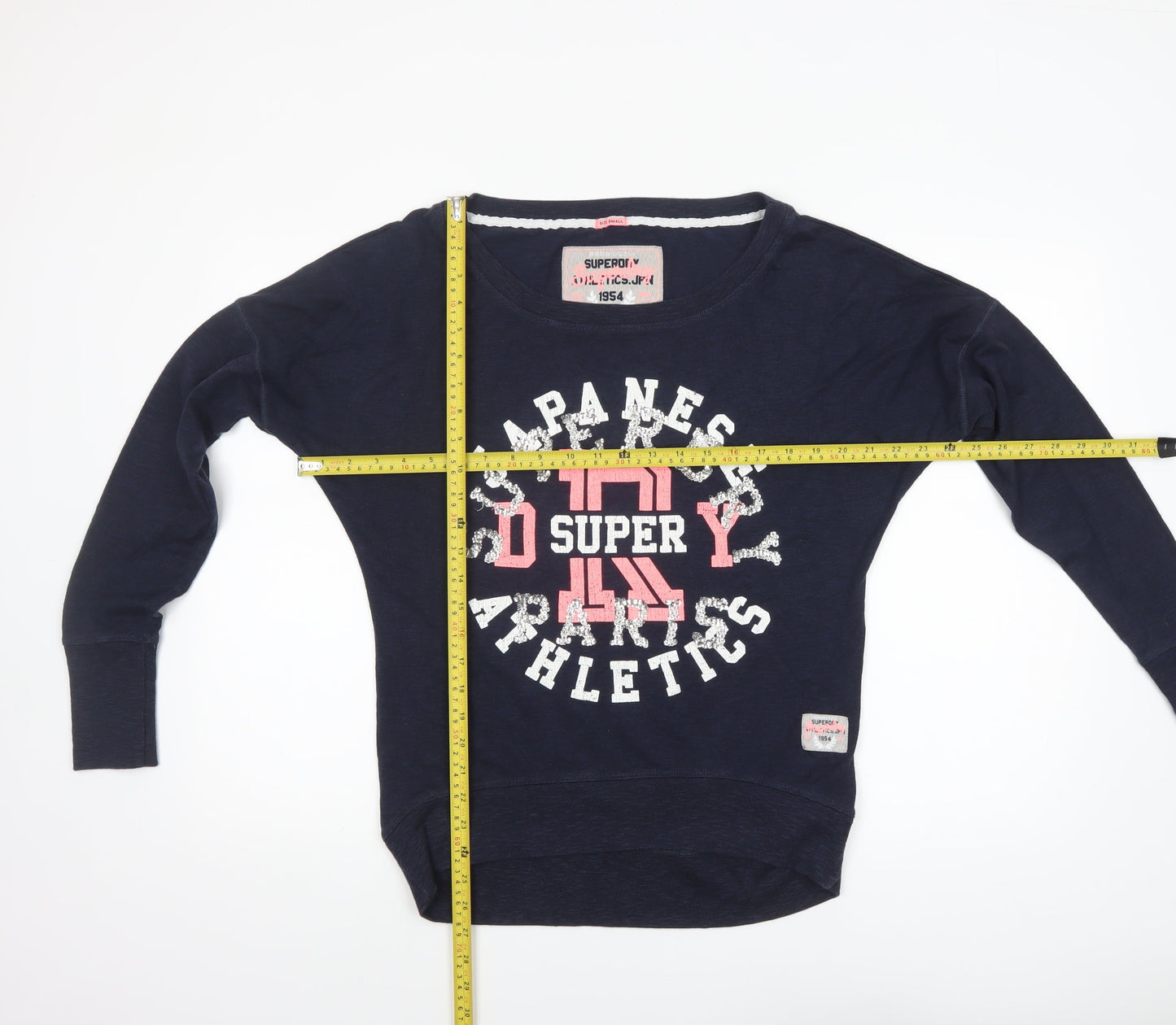 Womens UK Size S Superdry Blue Pullover Sweatshirt