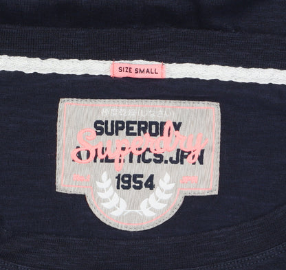 Womens UK Size S Superdry Blue Pullover Sweatshirt