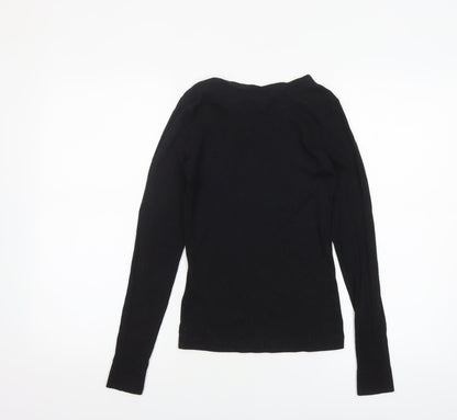 Womens UK Size S H&M Black Basic T-Shirt
