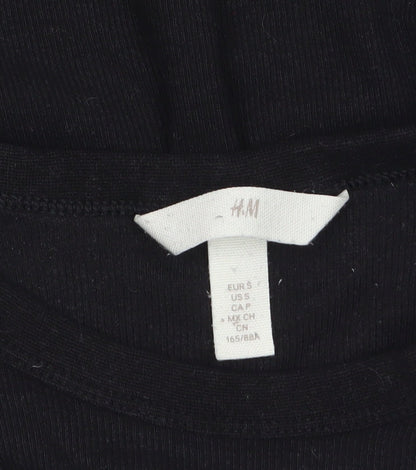 Womens UK Size S H&M Black Basic T-Shirt
