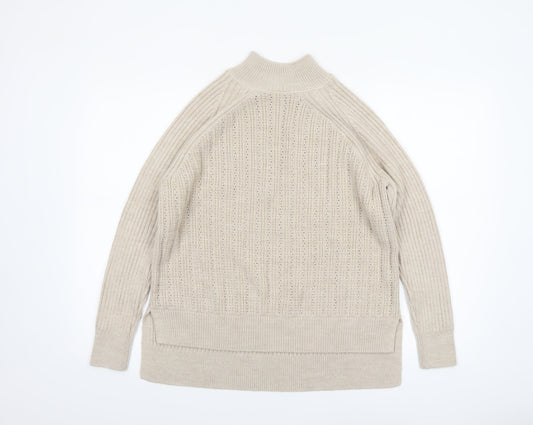 Womens UK Size S George Beige Pullover Jumper