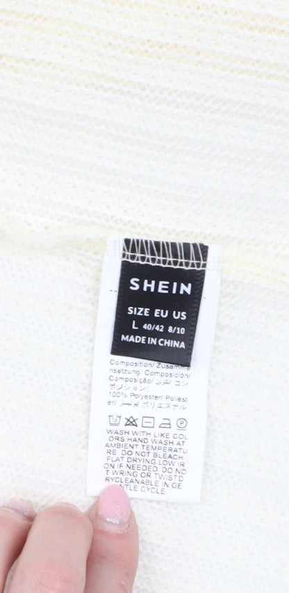 Womens UK Size L SheIn Ivory Cardigan Jumper
