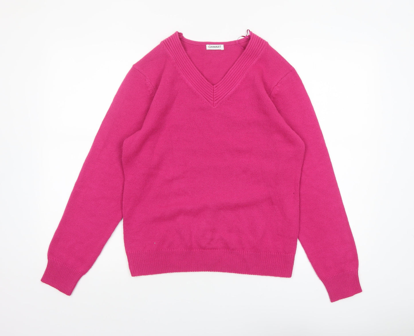 Womens UK Size 10/12 Damart Pink Pullover Jumper