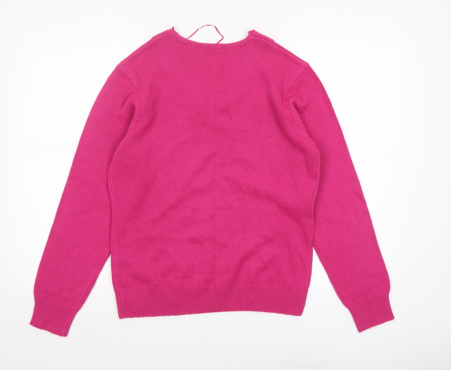 Womens UK Size 10/12 Damart Pink Pullover Jumper