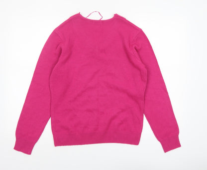 Womens UK Size 10/12 Damart Pink Pullover Jumper