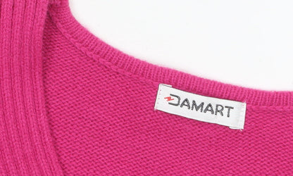 Womens UK Size 10/12 Damart Pink Pullover Jumper