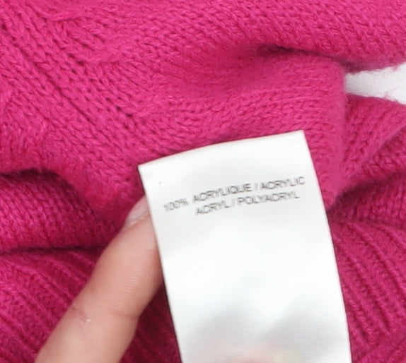 Womens UK Size 10/12 Damart Pink Pullover Jumper