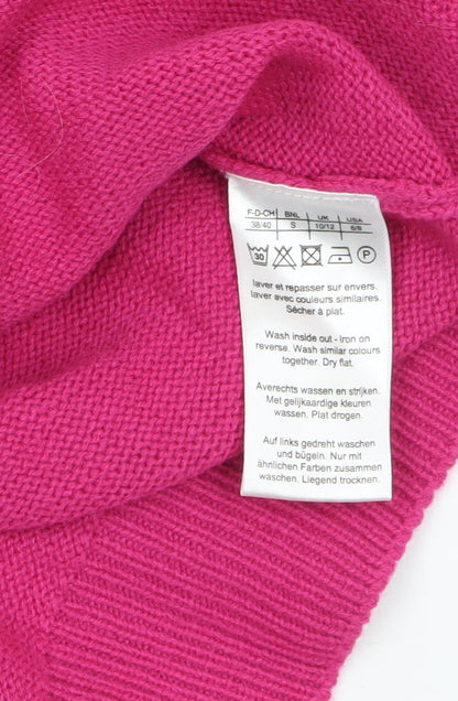 Womens UK Size 10/12 Damart Pink Pullover Jumper
