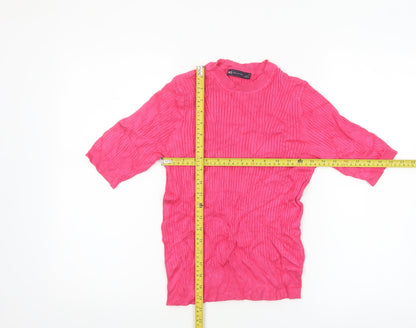 Womens UK Size 10 Marks and Spencer Pink Pullover Jumper