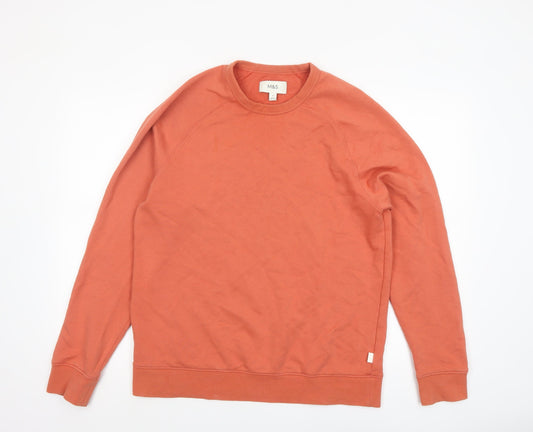 Mens UK Size M Marks and Spencer Orange Pullover Sweatshirt